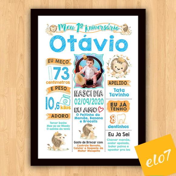 Chalkboard Aniversário Safari Zoológico Branco 30x42cm
