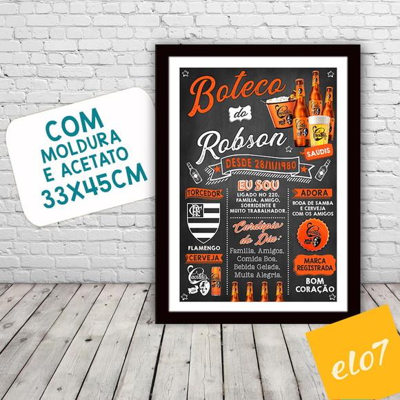 Chalkboard Quadro Poster Boteco Colorido Com Frases