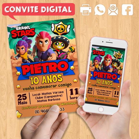 Convite Digital Aniversário Brawl Stars