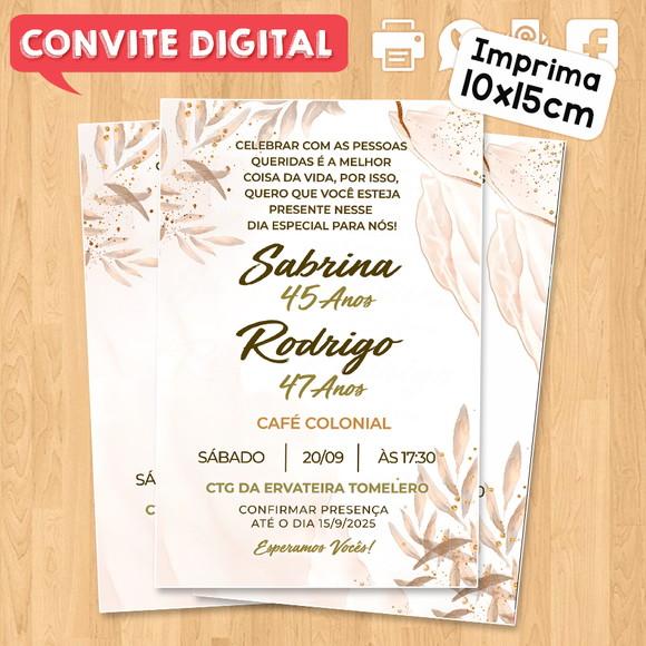 Convite Digital Aniversário de Casal