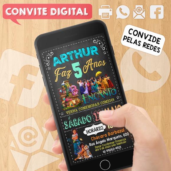 Convite Digital Aniversário Encanto Disney