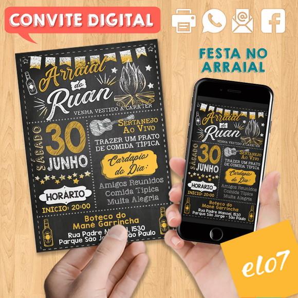 Convite Digital Aniversário Festa Arraial Do Ruan