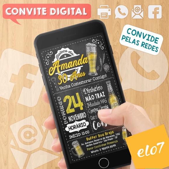 Convite Digital Aniversário Festa Boteco Da Amanda