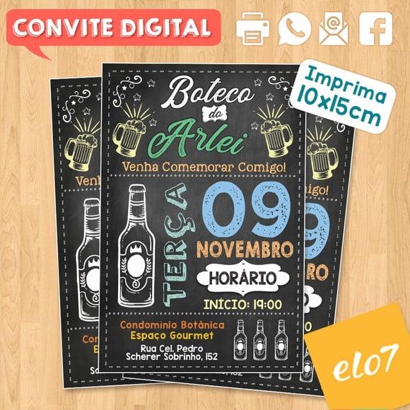 Convite Digital Aniversário Festa Boteco Do Arley