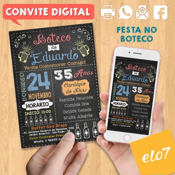 Convite Digital Aniversário Festa Boteco Do Eduardo 35 Anos