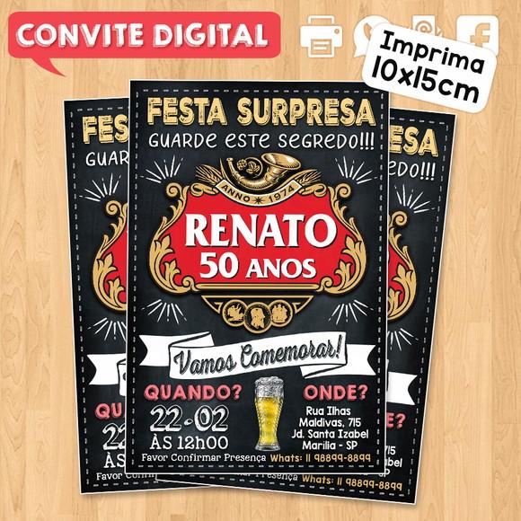 Convite Digital Aniversário Festa Surpresa Stella Artois