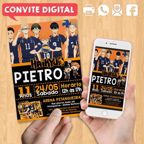 Convite Digital Aniversário Haikyu