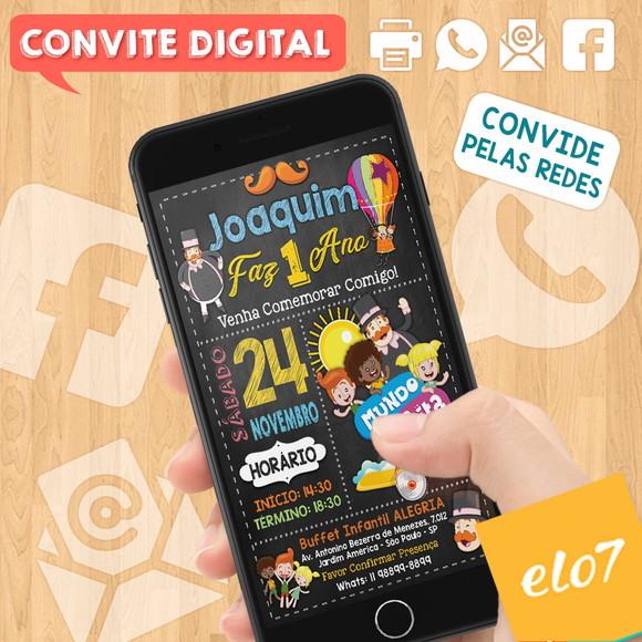 Convite Digital Aniversário Mundo Bita