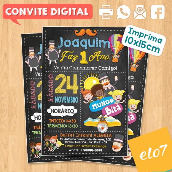 Convite Digital Aniversário Mundo Bita