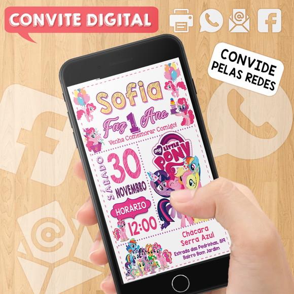 Convite Digital Aniversário My Little Pony