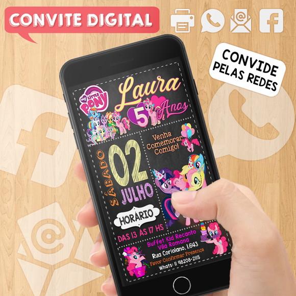 Convite Digital Aniversário My Little Pony
