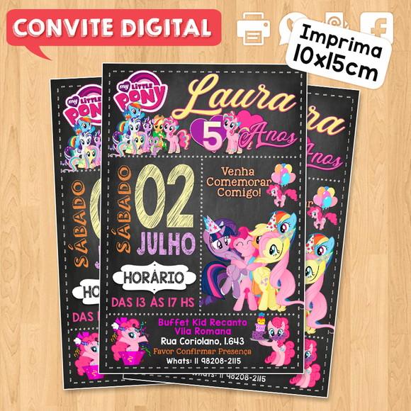 Convite Digital Aniversário My Little Pony
