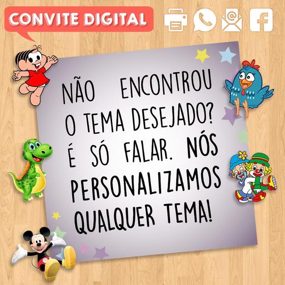 Convite Digital Aniversário para Gêmeos ou Amigos Dois Temas