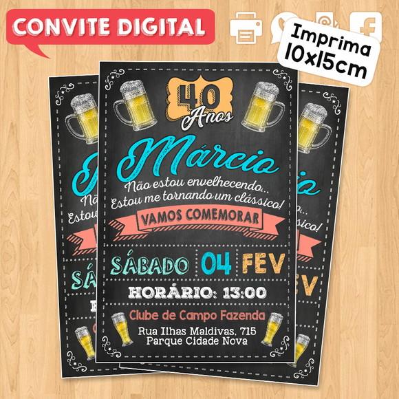 Convite Digital Festa de Aniversário 40 Anos