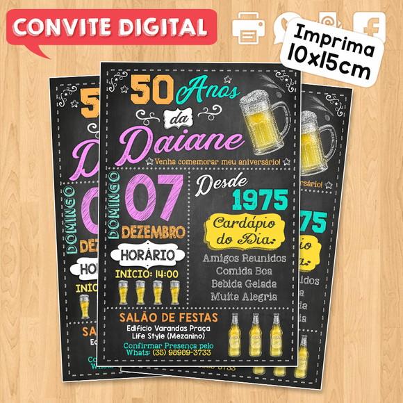 Convite Digital Festa de Aniversário 50 Anos