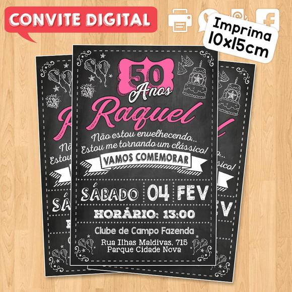 Convite Digital Festa de Aniversário 50 Anos