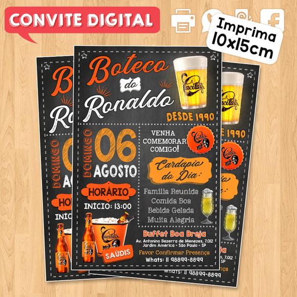 Convite Digital Festa no Boteco Cacildis