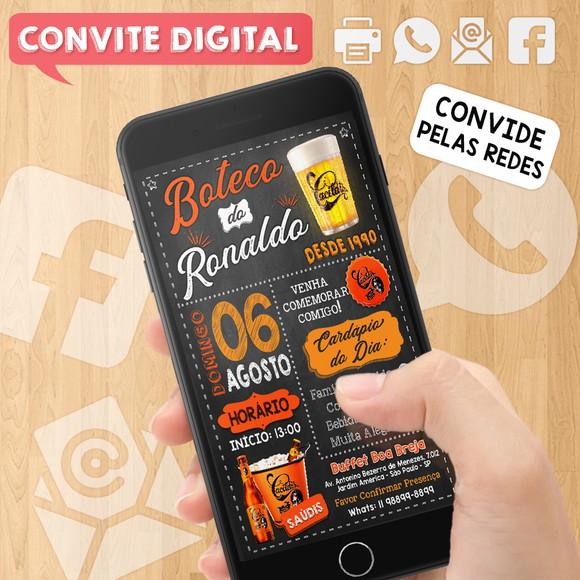 Convite Digital Festa no Boteco Cacildis