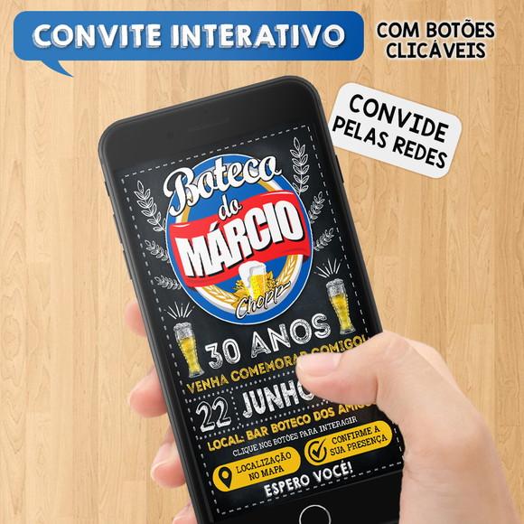 Convite Digital Interativo Festa no Boteco Brahma
