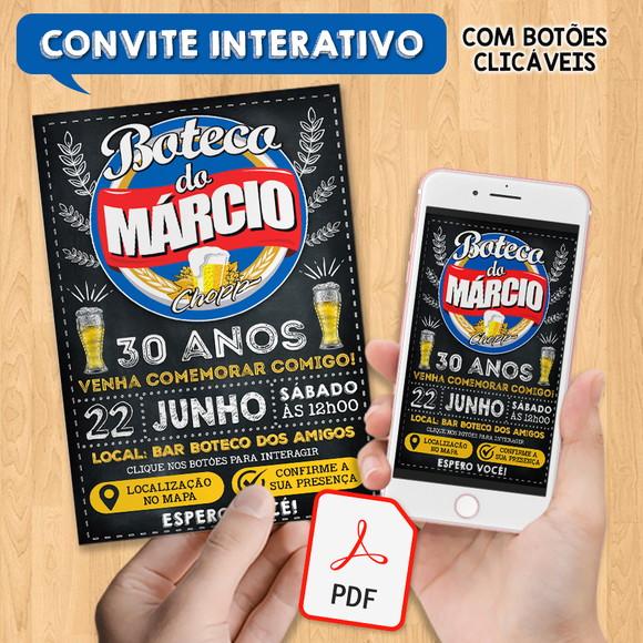 Convite Digital Interativo Festa no Boteco Brahma