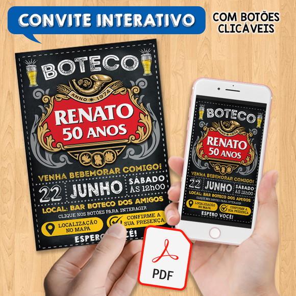 Convite Digital Interativo Festa no Boteco Stella Artois