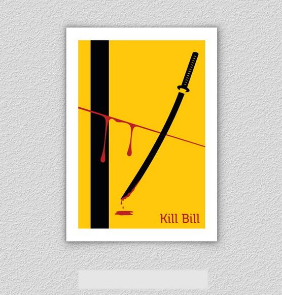 Quadro Pôster A3 c/ Kill Bill Filme 30x42cm