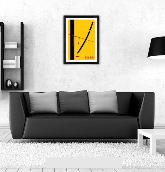 Quadro Pôster A3 c/ Kill Bill Filme 30x42cm
