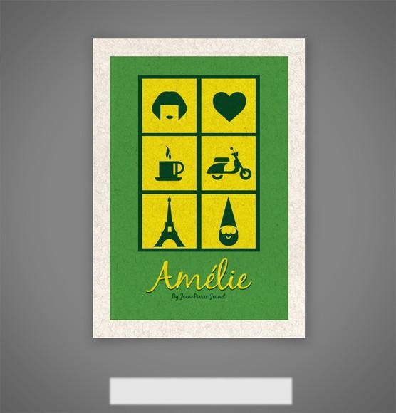 Quadro Pôster A3 c/ Moldura -amelie Poulain 30x42cm