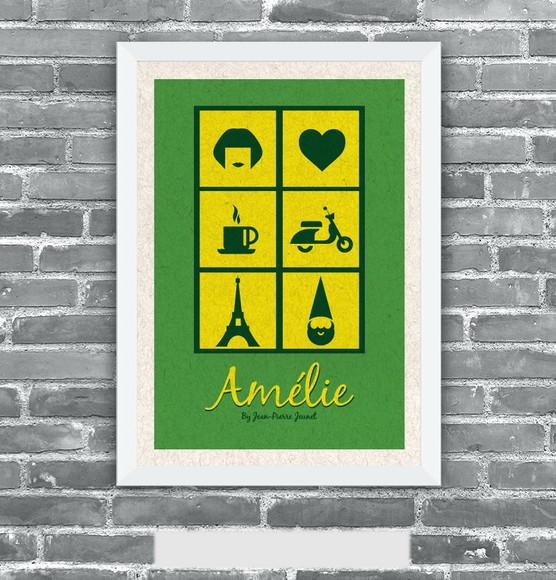Quadro Pôster A3 c/ Moldura -amelie Poulain 30x42cm