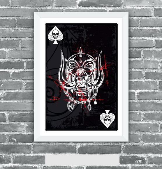 Quadro Pôster A3 c/ Moldura -black Ace 30x42cm