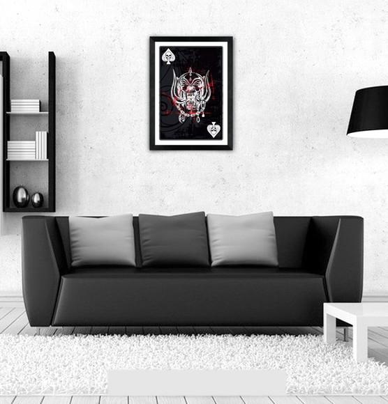 Quadro Pôster A3 c/ Moldura -black Ace 30x42cm