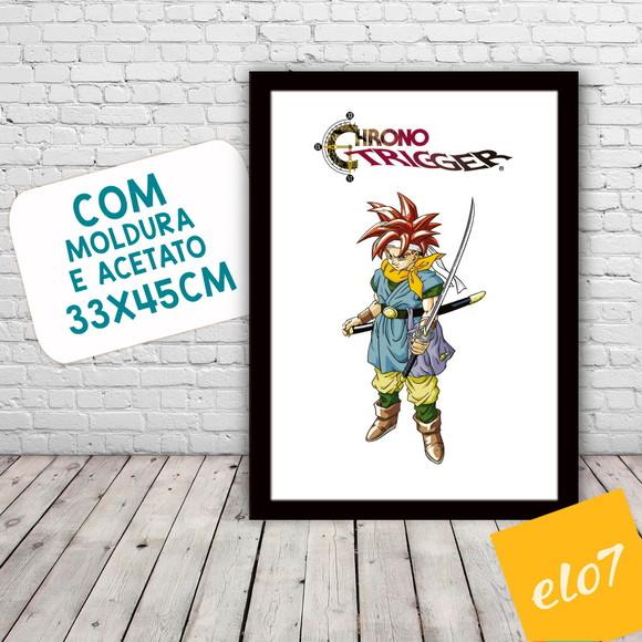 Quadro Pôster A3 c/ Moldura -chrono Trigger 30x42cm
