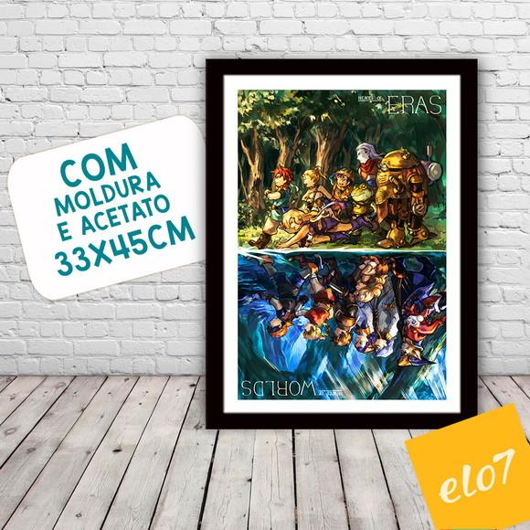 Quadro Pôster A3 c/ Moldura -chrono Trigger 30x42cm