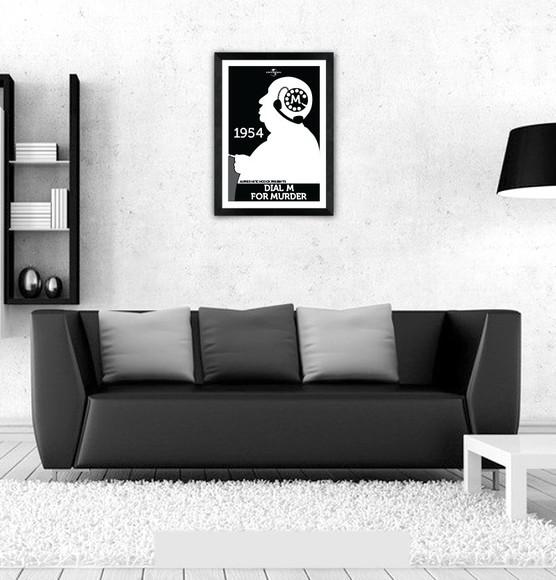 Quadro Pôster A3 c/ Moldura -hitchcock Disque m 30x42cm