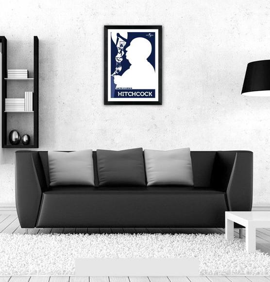 Quadro Pôster A3 c/ Moldura -hitchcock Master 30x42cm