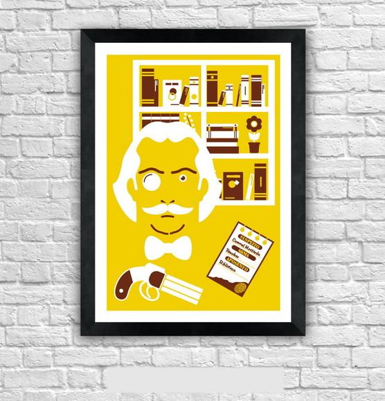 Quadro Pôster A3 c/ Moldura -jogo Detetive 30x42cm