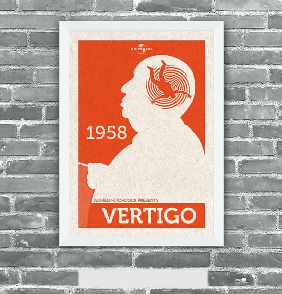 Quadro Pôster A3 c/ Moldura -hitchcock Vertigo 30x42cm