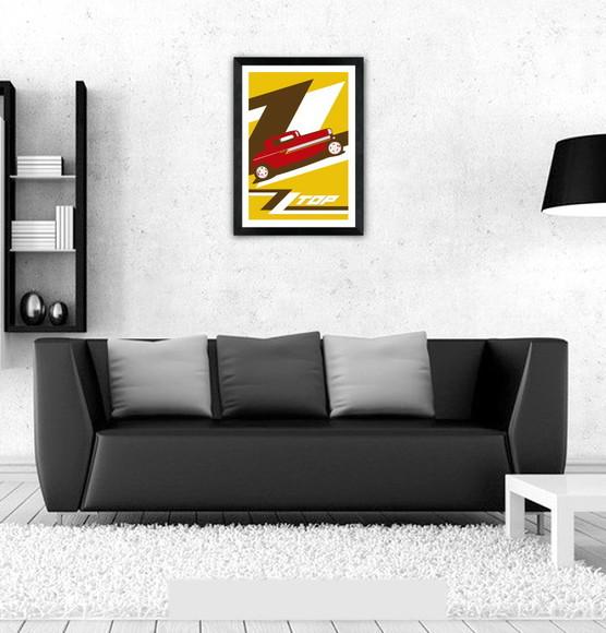 Quadro Pôster A3 c/ Moldura -zz Top Eliminator 30x42cm