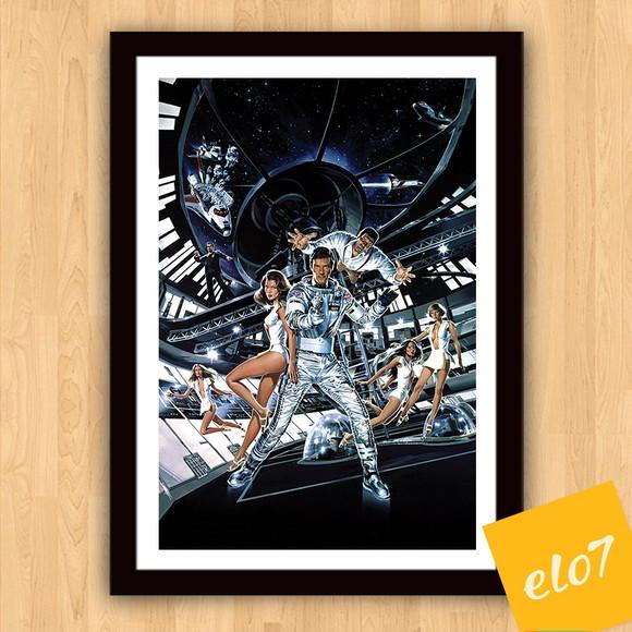 Quadro Pôster A3 c/ Moldura 007 Moonraker 30x42cm
