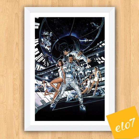 Quadro Pôster A3 c/ Moldura 007 Moonraker 30x42cm
