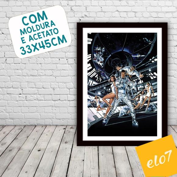 Quadro Pôster A3 c/ Moldura 007 Moonraker 30x42cm