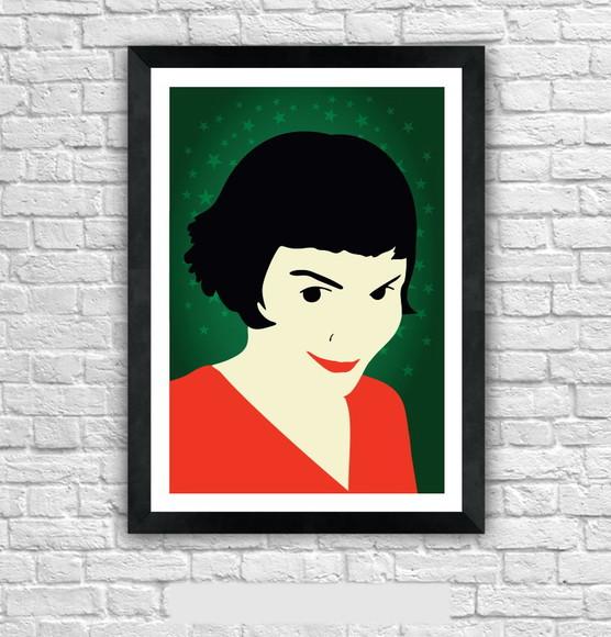 Quadro Pôster A3 c/ Moldura Amelie Poulain 30x42cm