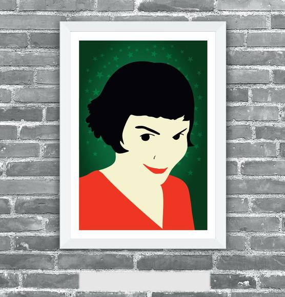 Quadro Pôster A3 c/ Moldura Amelie Poulain 30x42cm