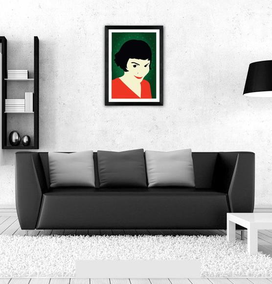 Quadro Pôster A3 c/ Moldura Amelie Poulain 30x42cm