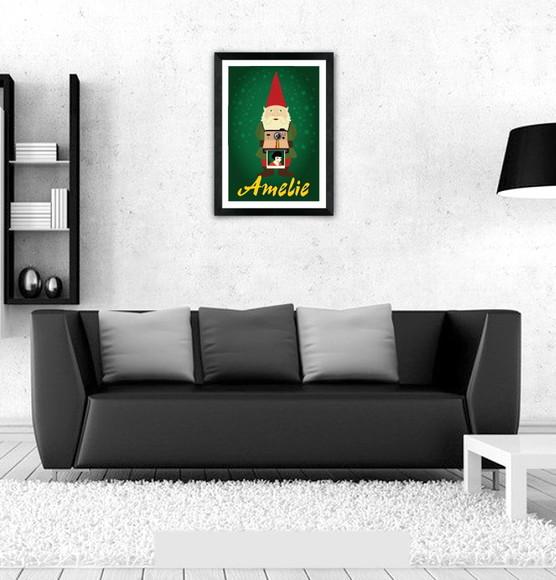 Quadro Pôster A3 c/ Moldura Amelie Poulain 30x42cm