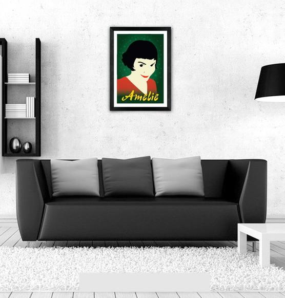 Quadro Pôster A3 c/ Moldura Amelie Poulain 30x42cm