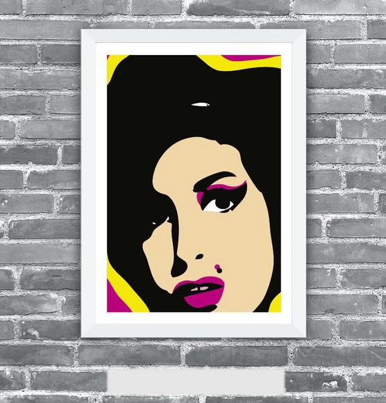 Quadro Pôster A3 c/ Moldura Amy Pop Art 30x42cm