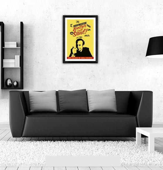 Quadro Pôster A3 c/ Moldura Better Call Saul 30x42cm