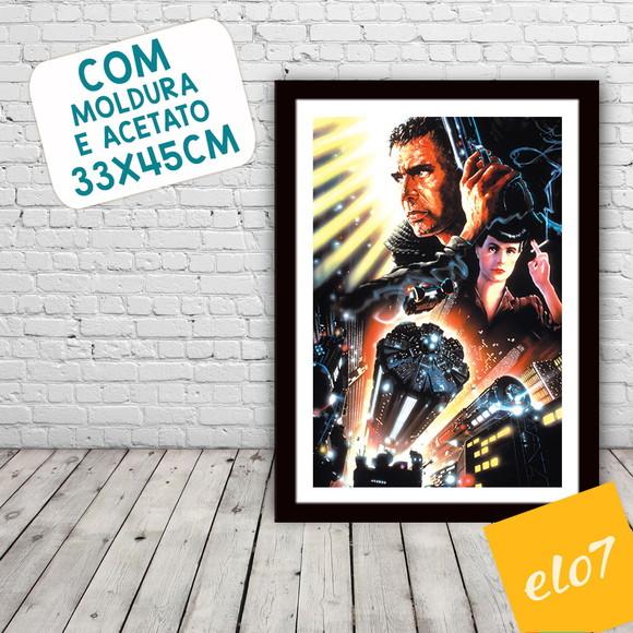 Quadro Pôster A3 c/ Moldura Blade Runner 30x42cm