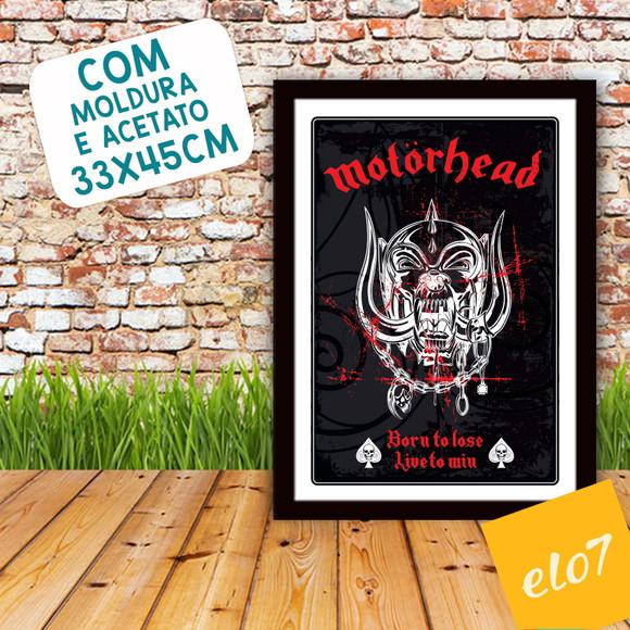 Quadro Pôster A3 c/ Moldura Born To Lose Live To Win 30x42cm